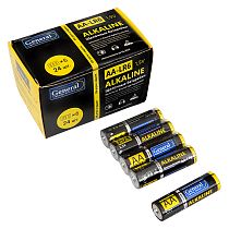 Батарейка General  GBAT-LR6  AA  щелочная  4шт в пленке (800553) (4/24/720) Батарейка General  GBAT-LR6  AA  щелочная  4шт в пленке (800553) (4/24/720)