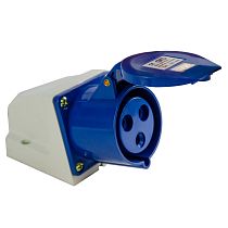 Розетка стационарная наружная TS-123 2P+PE 32А 230В IP44  ЭНЕРГИЯ