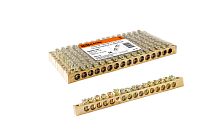 Шина "N" нулевая 8x12мм 16/2 (16 групп/крепеж по краям)  TDM