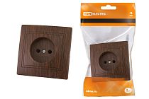 Розетка 2П 10А 250В "ЭКО" (бук) "Таймыр"  TDM