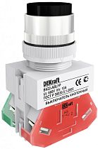 Выключатель кнопочный ABLFP ?22 мм Цвет:ЧЕРНЫЙ 220В ВK-22  DEKraft