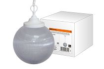 Светильник ЖКХ НСБ 02-60-252 УХЛ4 60 Вт, IP40, шар прозрачный с огранкой 250 мм, цепь белая  TDM