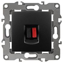 Розетка ЭРА 12 12-3111-05 антрацит аудио