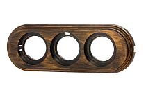 Рамка трехпостовая,серия Лизетта, пластик, цвет Бронза Bironi