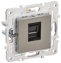 SKANDY Розетка компьютерная RJ45 кат.6 SK-K02N металл никель IEK