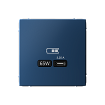 ArtGallery Аквамарин USB Розетка тип-С 65Вт высокоскор.заряд. QC, PD, механизм Systeme Electric (Schneider Electric)