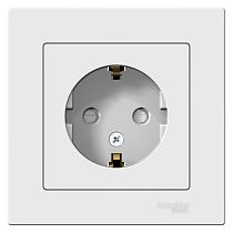 AtlasDesign Лотос Розетка с заземлением со шторками, 16А, в сборе Systeme Electric (Schneider Electric)