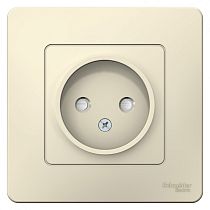 Blanca скрытая установка Молочный Розетка без заземления со шторками, 16А Systeme Electric (Schneider Electric)