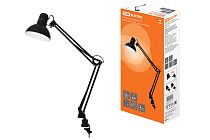 Светильник струбцина 220В, 40Вт, E27 черный глянец  TDM