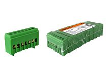 Шина "N" нулевая в изоляторе на DIN-рейку 6x9мм 7 групп  TDM