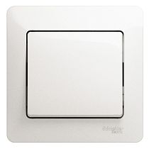 Glossa Перламутр Выключатель 1 клавишный , сх.1, 10АХ (в сборе с рамкой) Systeme Electric (Schneider Electric)