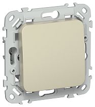 FLITE Выключатель 1-клавишный 10А ВС11-1-0-ФлШ шампань IEK