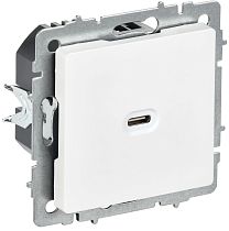 BRITE Розетка USB C 65Вт высокоскоростная зарядка РЮ12-1-БрАБ арктический белый IEK