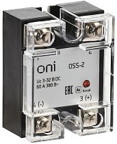 Реле твердотельное OSS-2 60А 380В AC 3-32В DC ONI Реле твердотельное OSS-2 60А 380В AC 3-32В DC ONI