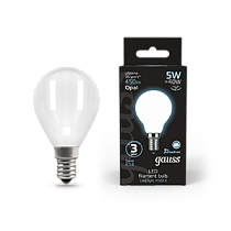 Лампа светодиодная Gauss Filament Шар OPAL E14 5Вт 450lm 4100K