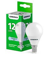 Лампа светодиодная G45 шар 12Вт 230В 6500К E14 GENERICA Лампа светодиодная G45 шар 12Вт 230В 6500К E14 GENERICA