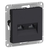 AtlasDesign Карбон Розетка компьютерная 2-ая RJ45+RJ45, категория 5E Systeme Electric (Schneider Electric)