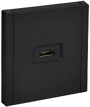 FORTE&PIANO Розетка HDMI FP140M металл черный IEK