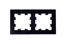 AtlasDesign Nature Натуральное Стекло Черный Рамка 2-постовая  (Schneider Electric) Systeme Electric (Schneider Electric)