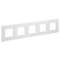 SKANDY Рамка 5-местная SK-F25W стекло арктический белый IEK