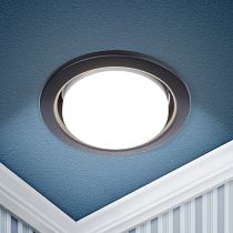 Светильник встраиваемый ЭРА KL35 SBK (к) под лампу GX53 черный матовый