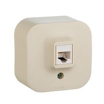Розетка телефонная Legrand Quteo 782244 слоновая кость одноместная RJ11 Legrand