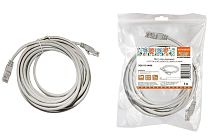 Патч-корд народный U/UTP Cat 5e 4PR 24AWG PVC, литой 5 м, серый TDM