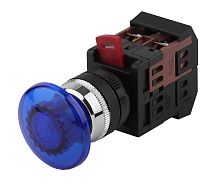 Кнопка ЭРА AEА-22 "Грибок" синий d22мм 1з+1р (10/400/3200) Кнопка ЭРА AEА-22 "Грибок" синий d22мм 1з+1р (10/400/3200)