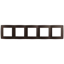 Рамка ЭРА 12 12-5005-13 для выключателей и розеток пластик бронза пятипостовая