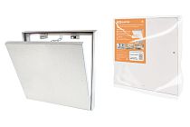 Люк под плитку, алюминиевый, съемный, нажимной, ограничитель-цепочка, 300х300,  TDM