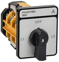 Переключатель кулачковый стандартная черная рукоятка 63А схема 98 MASTER IEK