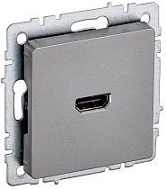 BRITE Розетка HDMI РHDMI-0-БрС сталь  IEK