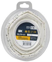 Трубка термоусадочная ТТУ нг-LS 4/2 белая (2м/упак)  IEK