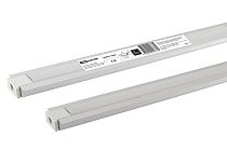 Профиль алюминиевый встраиваемый 2206 (2 м), матовый рассеиватель, 2 заглушки  TDM