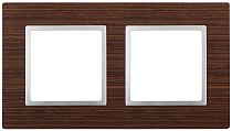 Рамка ЭРА Elegance 14-5302-10 для выключателей и розеток двойная дерево венге