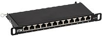 ITK 0,5U патч-панель кат.5E STP 12 портов 10" (Dual IDC) IEK