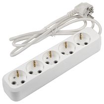 Удлинитель бытовой General GES-16-3x100-5-7m, 16А, 3х1 мм2, 5 мест, 7 метров, с заземлением, без выключателя