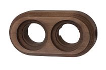 Рамка 2-местная для монтажа с декоративной трубой, бук, цвет Старое дерево Bironi