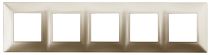 Рамка ЭРА Elegance 14-5005-04 для выключателей и розеток пятерная пластик шампань