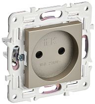 SKANDY Розетка без заземления с защитными шторками 10А SK-R01Sh шампань IEK