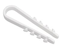 Дюбель хомут 19-25мм нейлон белый  IEK