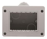 Коробка IP55 для открытой установки на 3 модуля, серия Zenit/Stylo | ABB | 2CLA339100N1101