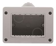 Коробка IP55 для открытой установки на 3 модуля, серия Zenit/Stylo | ABB | 2CLA339100N1101 Коробка IP55 для открытой установки на 3 модуля, серия Zenit/Stylo | ABB | 2CLA339100N1101