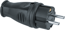 Вилка Navigator NCA-PLR02-16A-E-IP44-BL прямая с заземлением каучук черная Вилка Navigator NCA-PLR02-16A-E-IP44-BL прямая с заземлением каучук черная