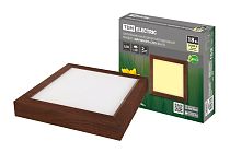 Светильник накладной светодиодный квадрат "Даунлайт" СПО (венге) 18 Вт 225*225*32 мм 3000К  TDM