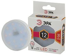 Лампа светодиодная ЭРА STD LED GX-12W-827-GX53 таблетка теплый белый свет