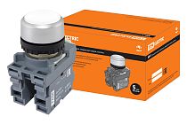Кнопка MP1-20W в сборе d22мм 1з+1р белая  TDM Кнопка MP1-20W в сборе d22мм 1з+1р белая  TDM
