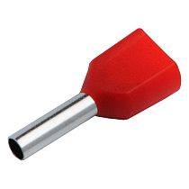 Наконечник-гильза General НШВИ(2) GNGI-E2-2x0,75-8 Темно-красный, 100 штук