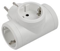 STANDARD Тройник Т-01/03 3 места с заземлением 16А белый IEK