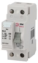 Устройство защитного отключения ЭРА SIMPLE-mod-44 УЗО ВД-40 2P 63А/30мА (электронное)